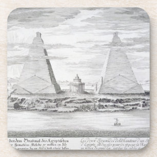 Die zwei Pyramiden von Moeris, König von Ägypten Untersetzer