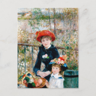 Die zwei Schwestern auf der Terrasse, Renoir Postkarte