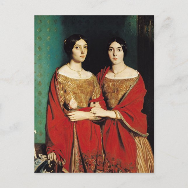 Die zwei Schwestern oder Mesdemoiselles Chasseriau Postkarte (Vorderseite)