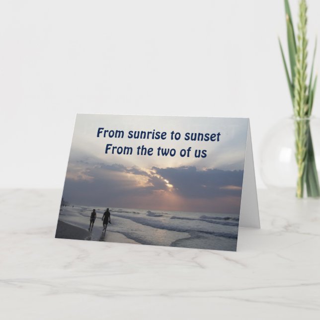 DIE ZWEI SONNENREISE VON UNS, DIE BRITHDAY ZU SONN KARTE (Vorderseite)