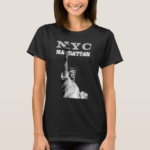 Die zweiseitige Freiheitsstatue Manhattan Women's T-Shirt