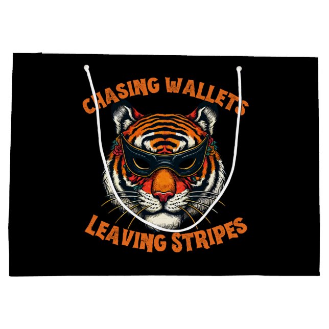 Dieb-Tiger Große Geschenktüte (Rückseite)