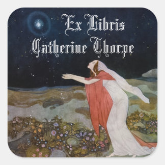 Diebstahl des hellen Buchzeichens Quadratischer Aufkleber