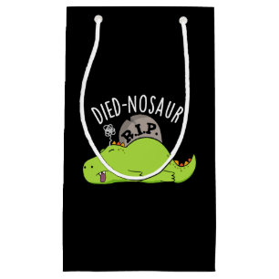 Died-nosaur Lustige Dinosaurier-Wortspiele Dunkler Kleine Geschenktüte