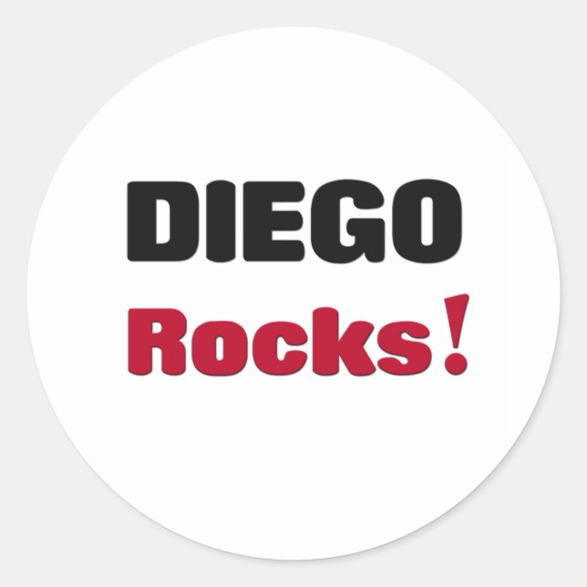 Diego Rocks Runder Aufkleber (Vorderseite)