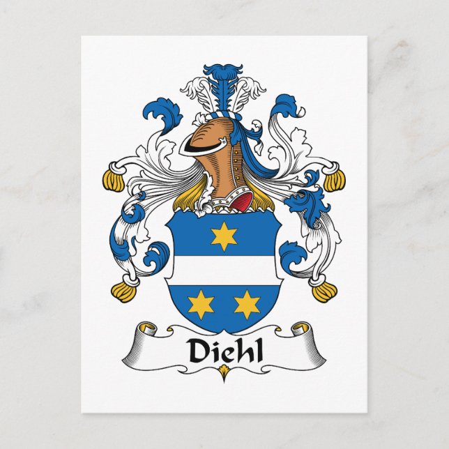 Diehl Familienwappen Postkarte (Vorderseite)