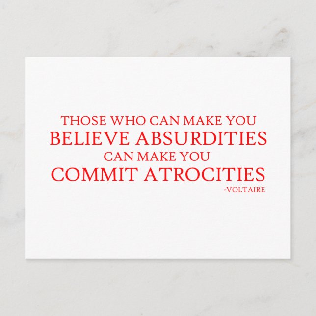 Diejenigen, die dich glauben machen können postkarte (Vorderseite)