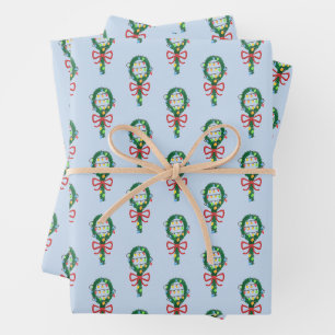 Diejenigen, die dieses Weihnachts-Tennis-Racket-Wr Geschenkpapier Set
