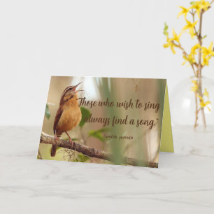 Diejenigen, die singen möchten, finden einen Vogel Karte