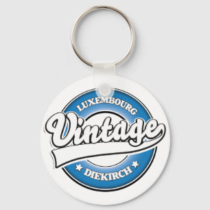 Diekirch Luxemburg Retro-Logo Schlüsselanhänger