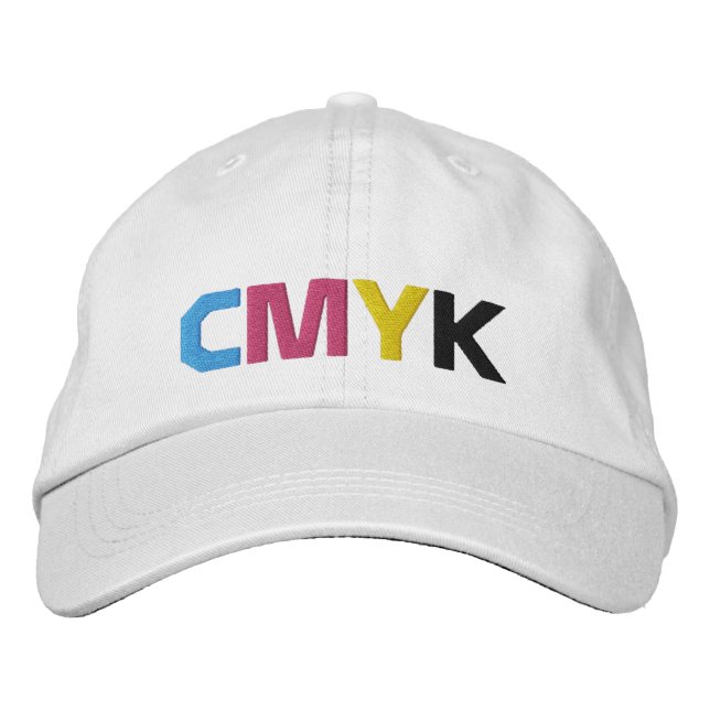 Dieline CMYK Signature Vater Cap Bestickte Baseballkappe (Vorderseite)
