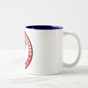Dienen und Schützen Polizist Zweifarbige Tasse