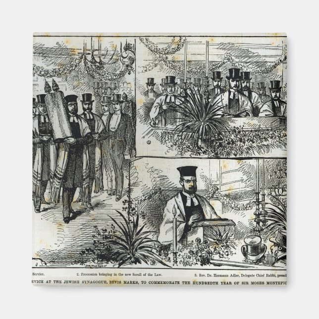 Dienst an der jüdischen Synagoge Magnet (Vorne)