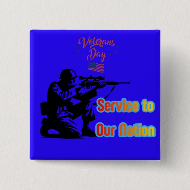 Dienst an der Nation tiefblau Button (Vorderseite)