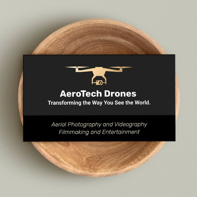 Dienst für Drohnenfotografie und Videografie Visitenkarte (Von Creator hochgeladen)