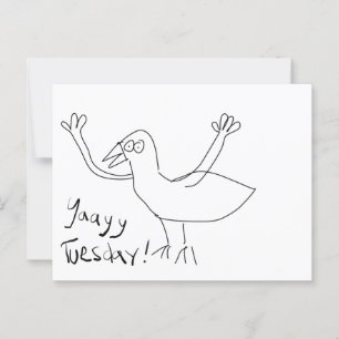 Dienstag, Yaayy! Postkarte