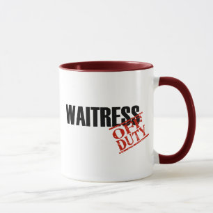 Dienstfreie Kellnerin Tasse