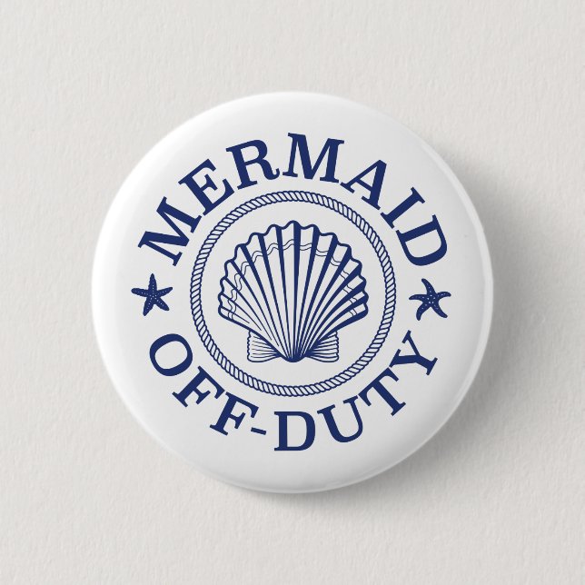 Dienstfreie Meerjungfrau Button (Vorderseite)