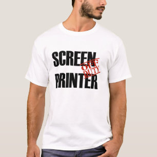 DIENSTFREIER SCHIRM-DRUCKER T-Shirt