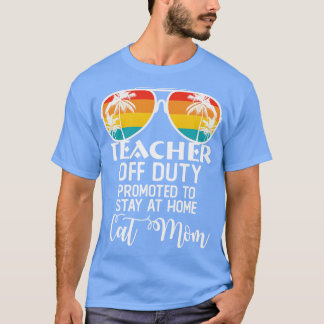 Dienstlehrer, der an der Zuhause Cat Mama bleibe w T-Shirt