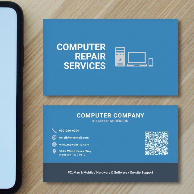 Dienstleistungen der Computerreparatur Visitenkarte (Computer Repair Services Business Card)