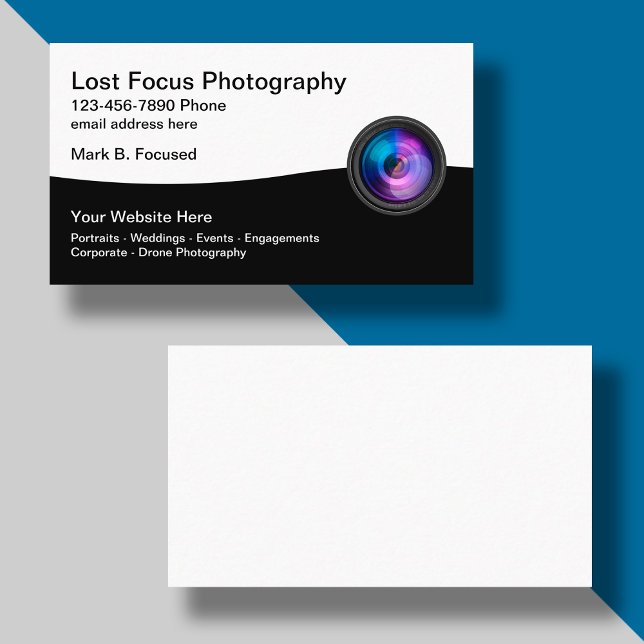 Dienstleistungen der Fotografie Lokaler Fotograf Visitenkarte (Von Creator hochgeladen)