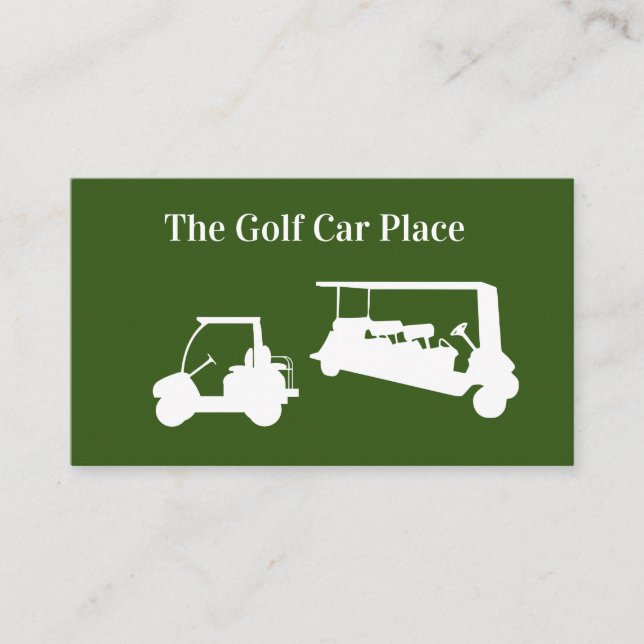 Dienstleistungen und Verkauf von Golfwagen Visitenkarte (Vorderseite)