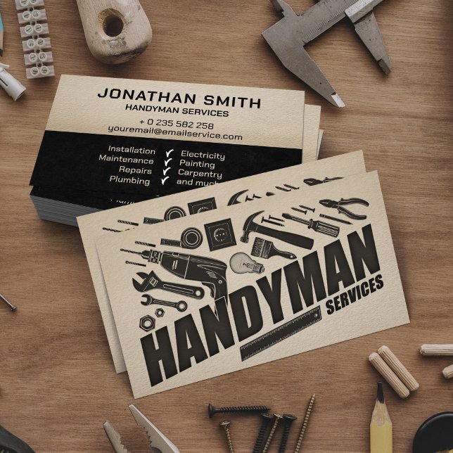 Dienstleistungen von Handyman - Reparatur von Zuha Visitenkarte (Von Creator hochgeladen)