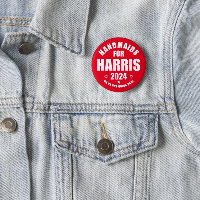 Dienstmädchen für Harris 2024 Wir gehen nicht zurü Button (Beispiel)