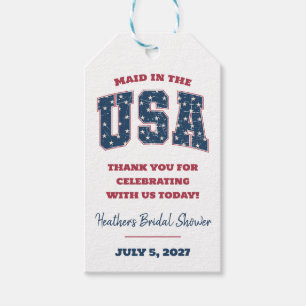 Dienstmädchen in den USA, Sterne, Streifen-Jungges Geschenkanhänger