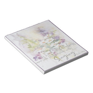 Dient dem Herrn mit Freude floral  Notizblock