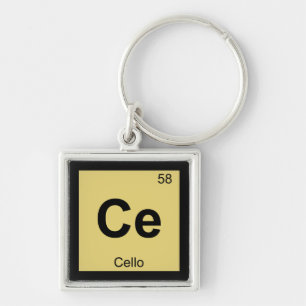 Dies - Cello Musik Chemie Periodensystem Symbol Schlüsselanhänger