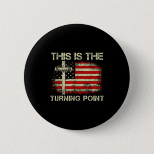 Dies ist das wendende Int-Glaubenskreuz uns Flagge Button