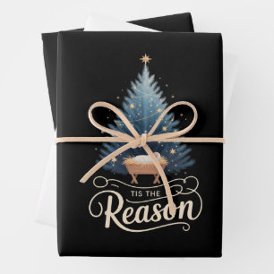 Dies ist der Grund Christliche Religiöse Weihnacht Geschenkpapier Set
