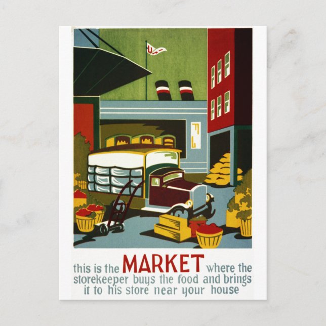 Dies ist der Markt Postkarte (Vorderseite)