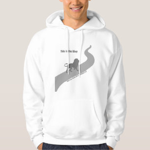 Dies ist der Weg Hoodie-Silhouette Löwe in Grau Hoodie