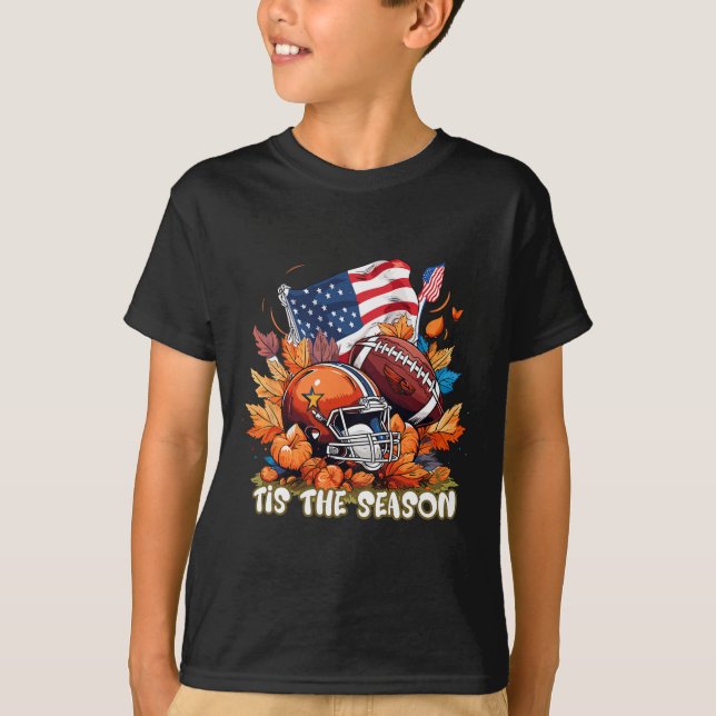 Dies ist die Jahreszeit fallen Pumpkin Spice Footb T-Shirt (Vorderseite)