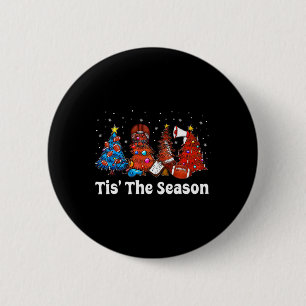 Dies ist die Jahreszeit Fußball Weihnachtsschmuck Button