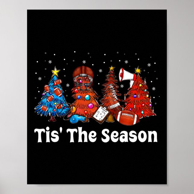 Dies ist die Jahreszeit Fußball Weihnachtsschmuck  Poster (Vorne)