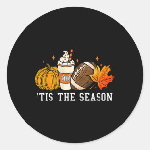 Dies ist die Jahreszeit Pumpkin Gewürz American Fo Runder Aufkleber