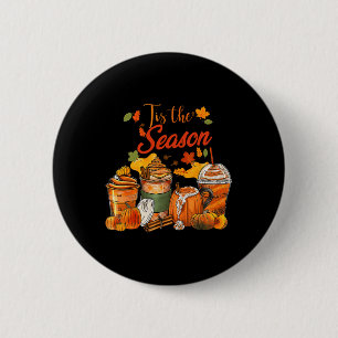 Dies ist die Jahreszeit Pumpkin Gewürz Herbst Herb Button