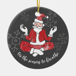 Dies ist die Jahreszeit, um den Yoga Santa Persona Keramik Ornament