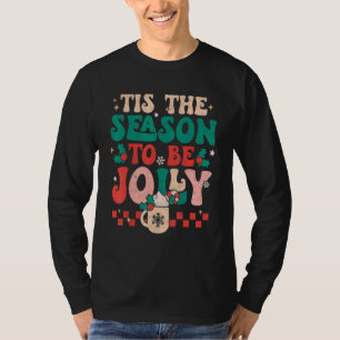 Dies ist die Jahreszeit, um Jolly Groovy Retro Wei T-Shirt