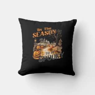 Dies ist die Jahreszeit, um Spooky Fall Halloween  Kissen