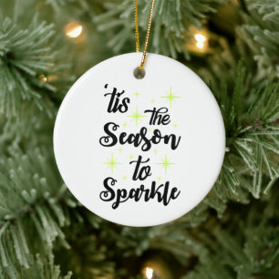 Dies ist die Jahreszeit, um Text zu markieren Keramik Ornament
