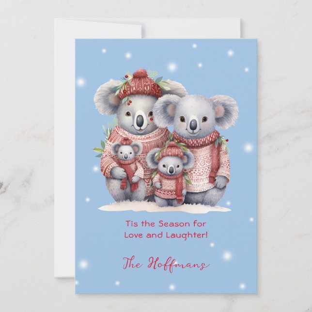 Dies ist die Jahreszeit Weihnachten Tiere Koala Bä (Vorderseite)