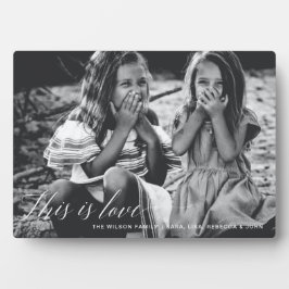 Dies ist die Liebe Einfaches Skript-Foto-Valentine Fotoplatte