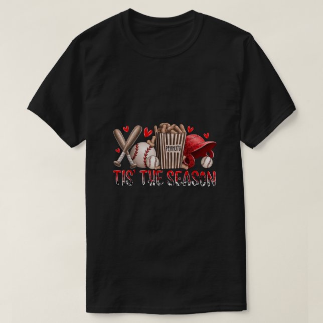 Dies ist die Saison Baseball Game Day Sportfan Bas T-Shirt (Design vorne)