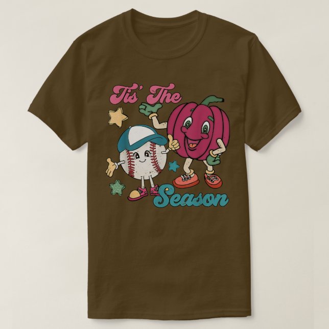 Dies ist die Saison Baseball Pumpkin Fall Hallowee T-Shirt (Design vorne)