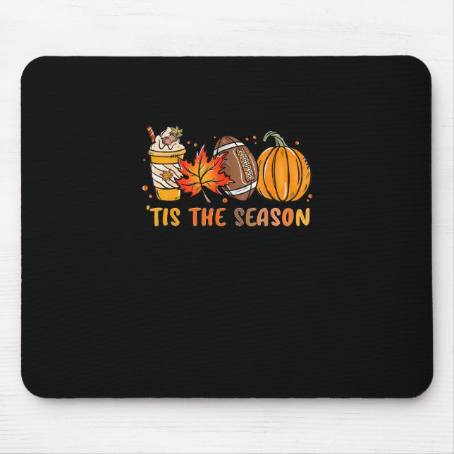 Dies ist die Saison Fußball Fall Erntedank Footbal Mousepad (Vorne)